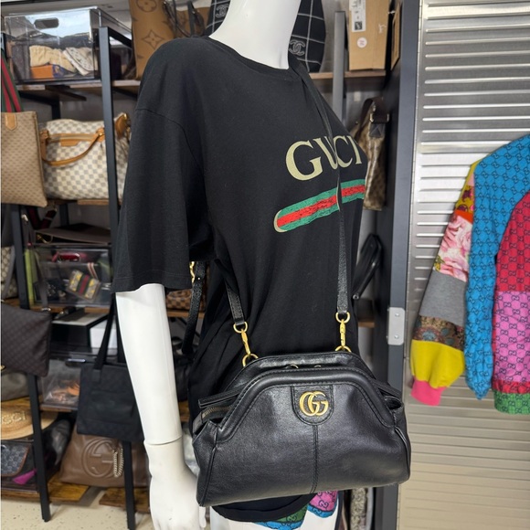 Gucci Re(Belle) Black Leather Mini Crossbody Bag - Picture 15 of 16